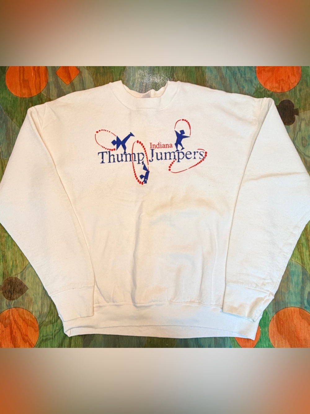 Fruit Of The Loom Sweatshirt Unisex Extra Large Jump Rope Thump Jumpers Vintage